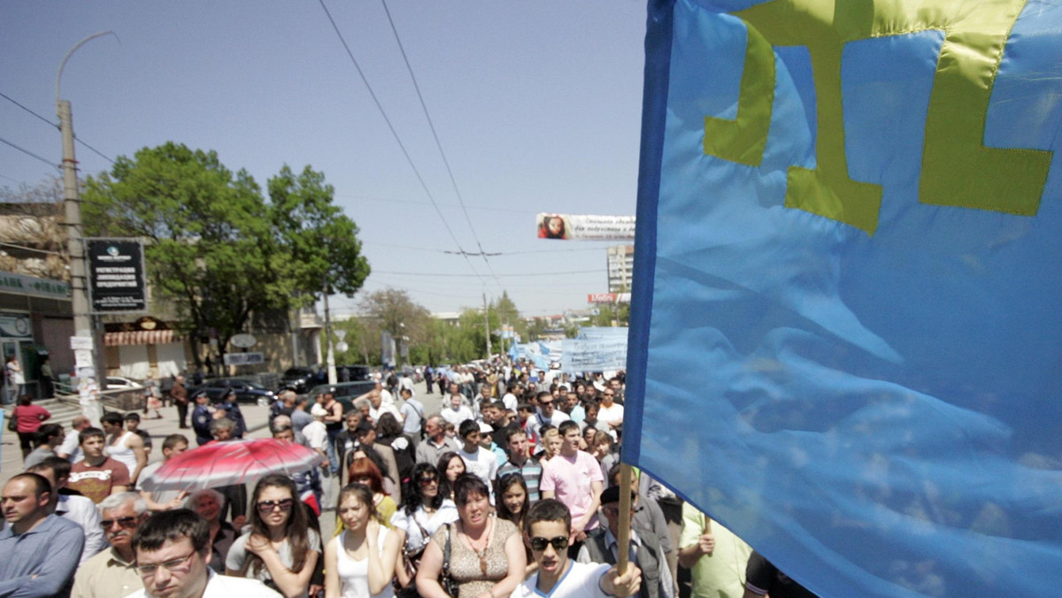Około 20 tysięcy osób zgromadziło się w Symferopolu na Ukrainie na demonstracji w 67. rocznicę deportacji Tatarów z Krymu w głąb ZSRR.