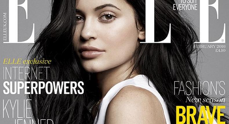 Kylie Jenner on the cover of Elle magazine UK