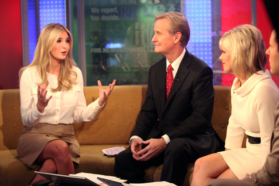 Ivanka Trump talks to "Fox and Friends" hosts Steve Doocy and Gretchen Carlson in 2011.