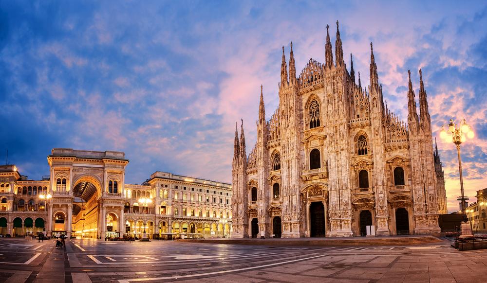 Dominantou Milána je katedrála Duomo.