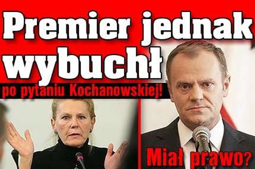 Premier jednak wybuchł po pytaniu Kochanowskiej! Miał prawo?