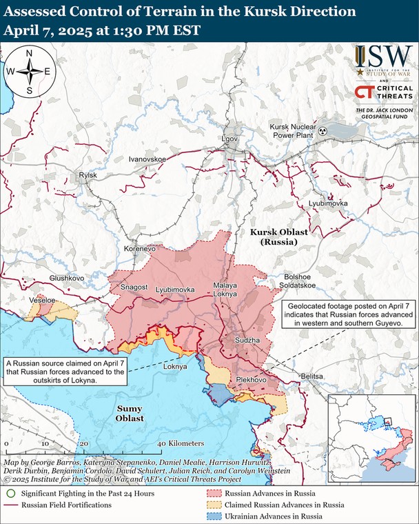 Sytuacja militarna na pograniczu obwodów sumskiego (Ukraina) i kurskiego (Rosja)
