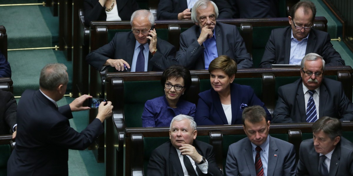 Elżbieta Witek, Jarosław Kaczyński, Beata Szydło