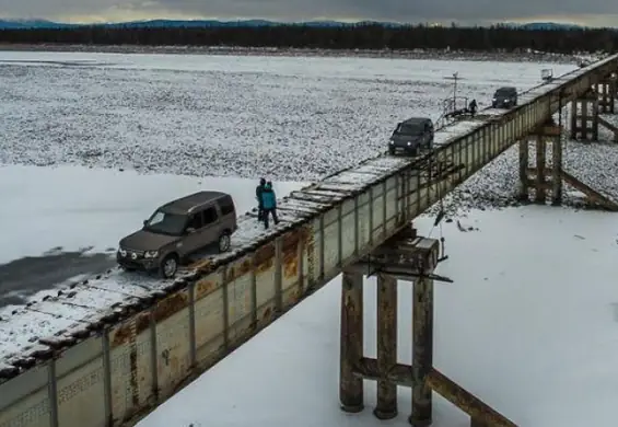 Syberyjski most nad rzeką Vitim. 570 metrów adrenaliny