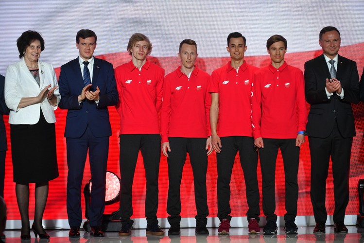 Prezydent Andrzej Duda na Gali Olimpijskiej w Warszawie