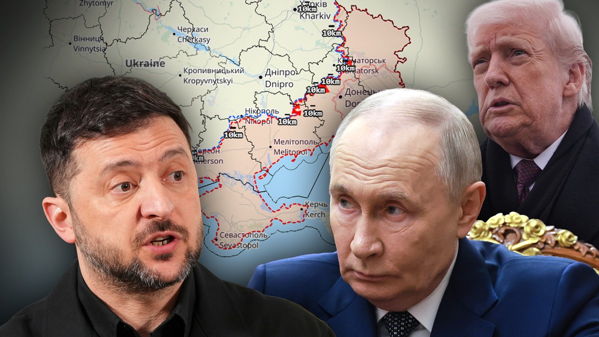 Volodimir Zelenski, Vladimir Putin i Donald Tramp