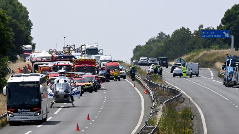 France. The bus pulled off the road and landed in a ditch. 4 students are dead