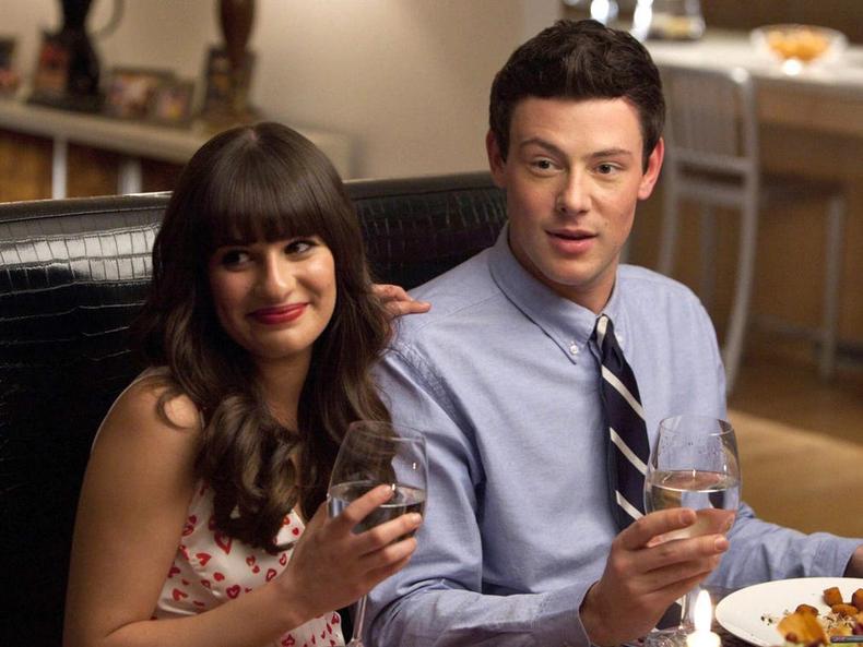 Rachel Berry (Lea Michele) and Finn Hudson (Cory Monteith) in Glee.Fox Network