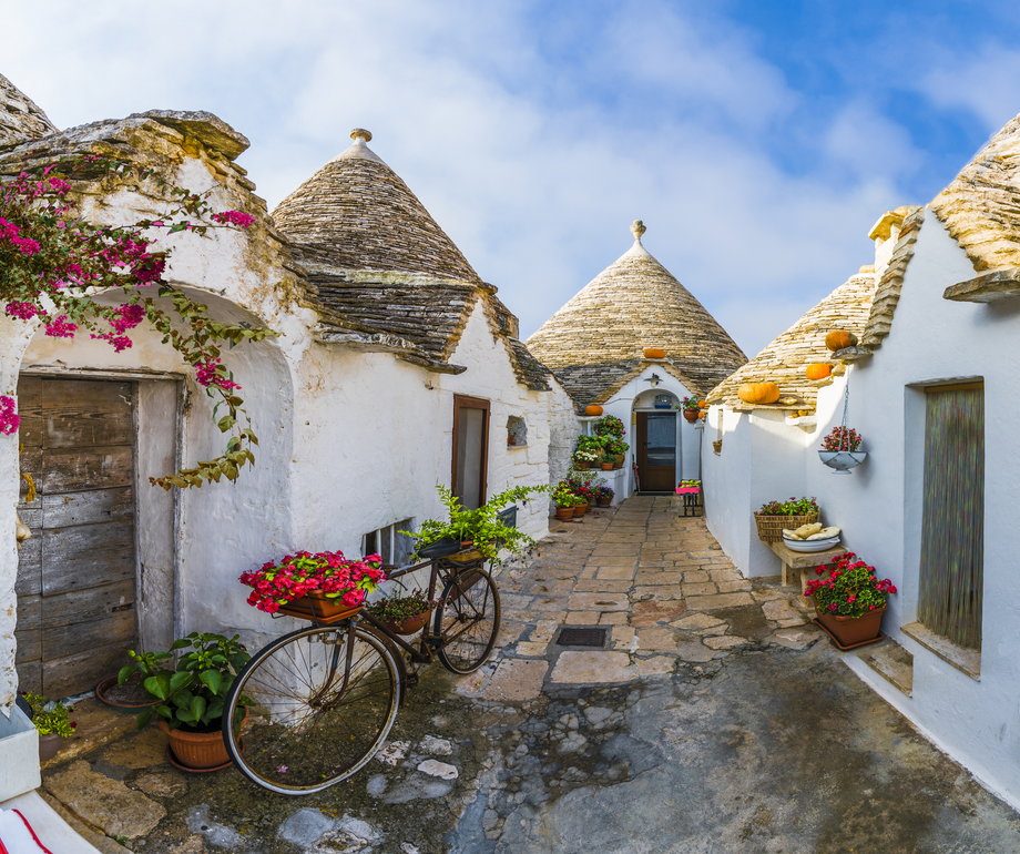 Tradizionali case dei troll ad Alberobello, Puglia