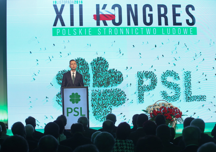 Lider PSL Władysław Kosiniak-Kamysz przemawia podczas XII Kongresu Polskiego Stronnictwa Ludowego