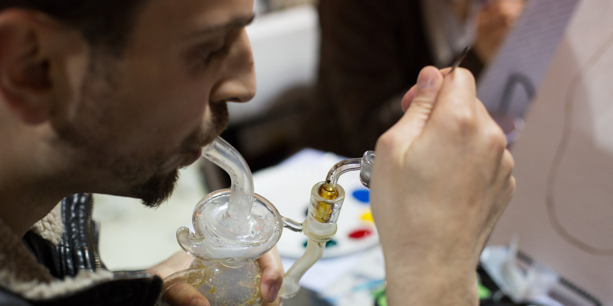 In San Francisco's 'Puff Pass Paint' class, people make art while getting high on marijuana — take a look inside