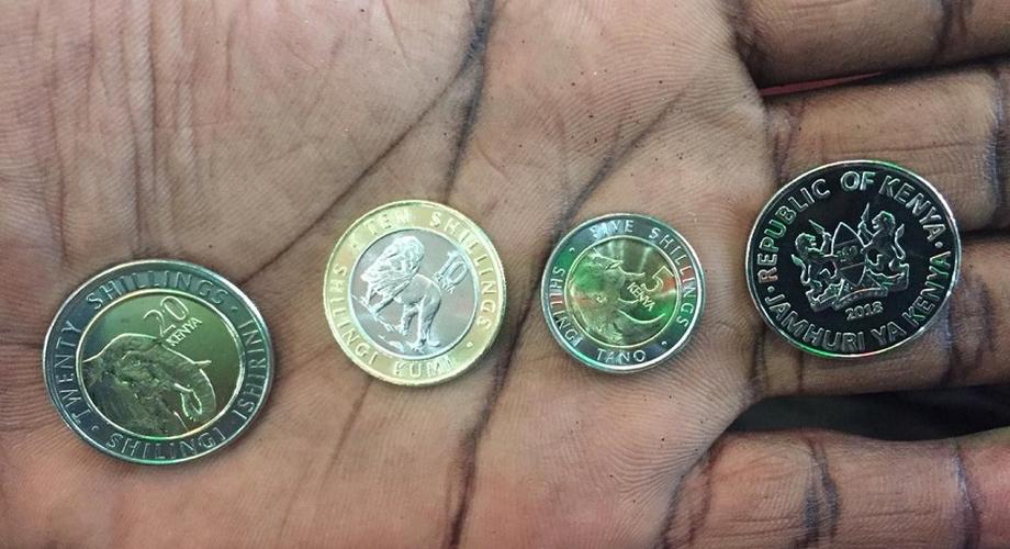 The new Kenyan currency coins displayed (Twitter)