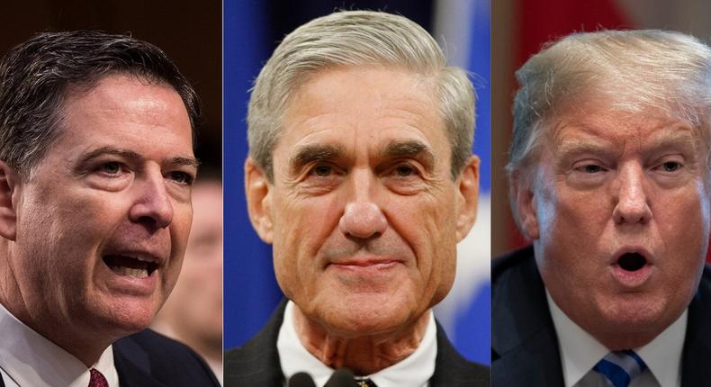 James Comey says Robert Mueller may be almost done with his investigation into Donald Trump.