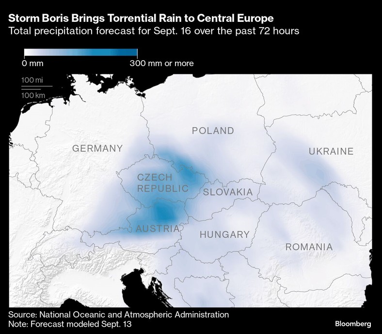Cyklon Boris nad Europą Środkową i Wschodnią