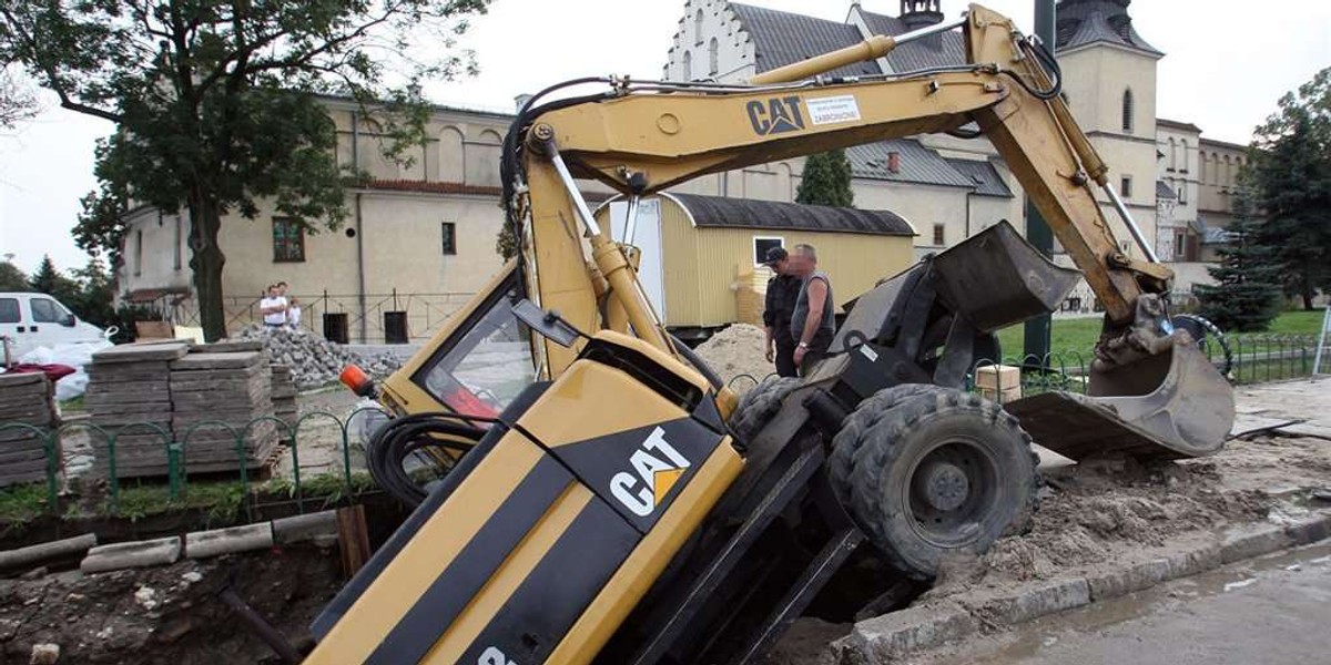 Kraków. Koparka sparaliżowała miasto