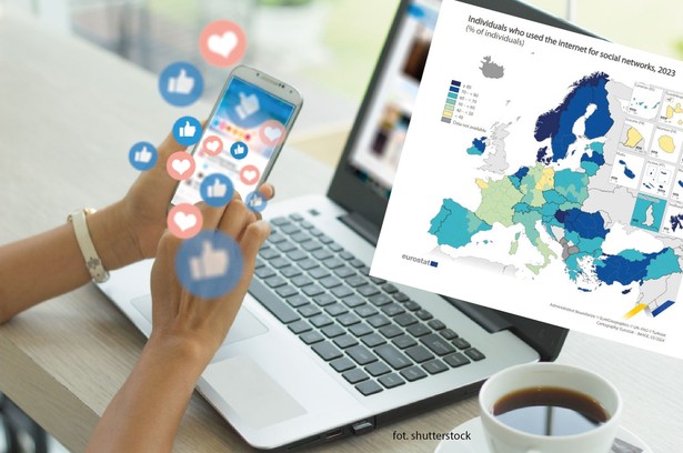 Popularność mediów społecznościowych w UE w 2023 r.