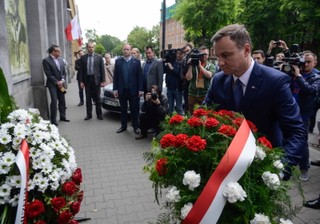 Andrzej Duda złożył kwiaty 67. rocznicę śmierci rtm. Witolda Pileckiego
