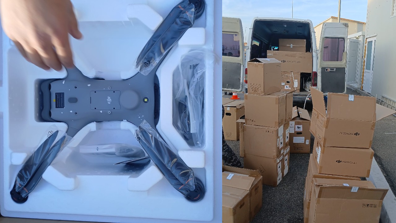 Imagine Stire 24 de drone de 1.011.000 de lei, găsite într-o dubă care abia intrase în România. Șoferul a rămas fără ele și va plăti și 15.000 de lei amendă | 2review.ro