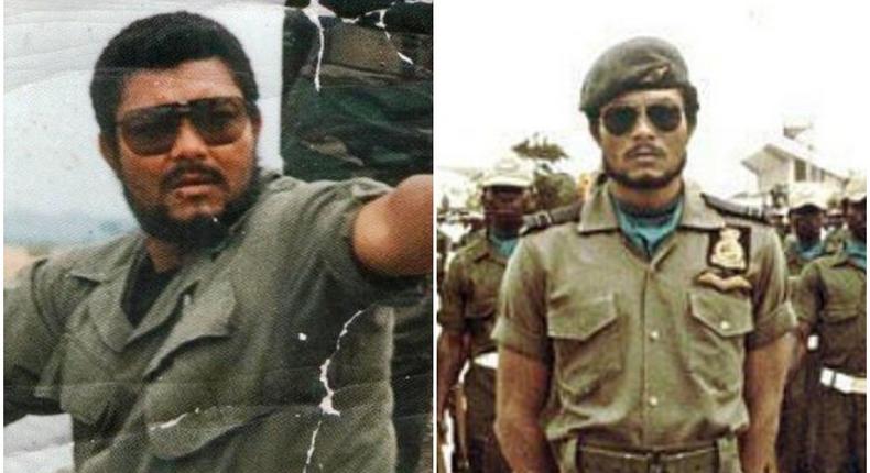 Former President Jerry John Rawlings during military rule