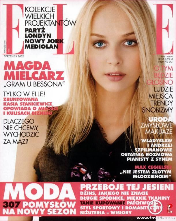 Magda Mielcarz na okładce ELLE w 2002 r.