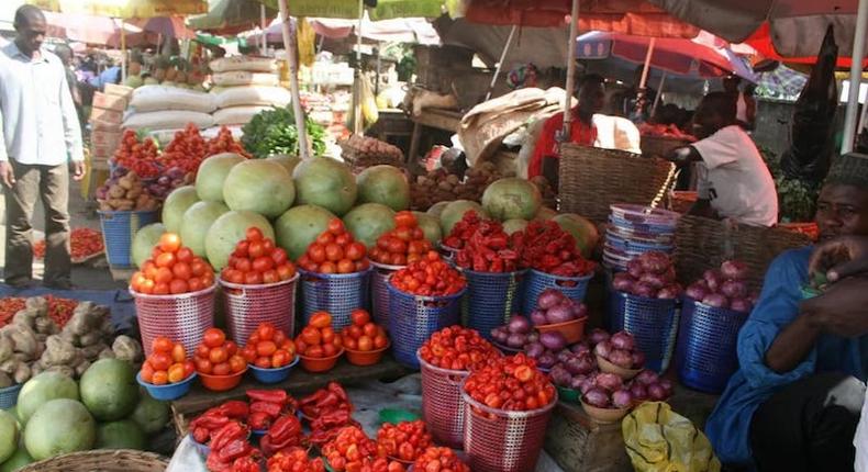 A food market in Nigeria 