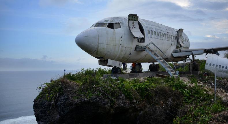 The disused 737 has become a tourist attraction in Bali.Sonny Tumbelaka/Getty Images