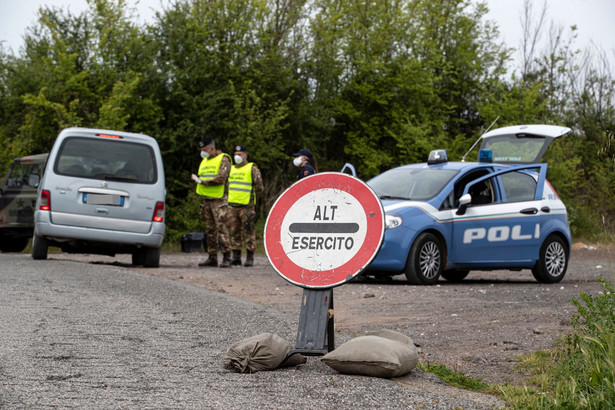 Punkt kontrolny włoskiej policji