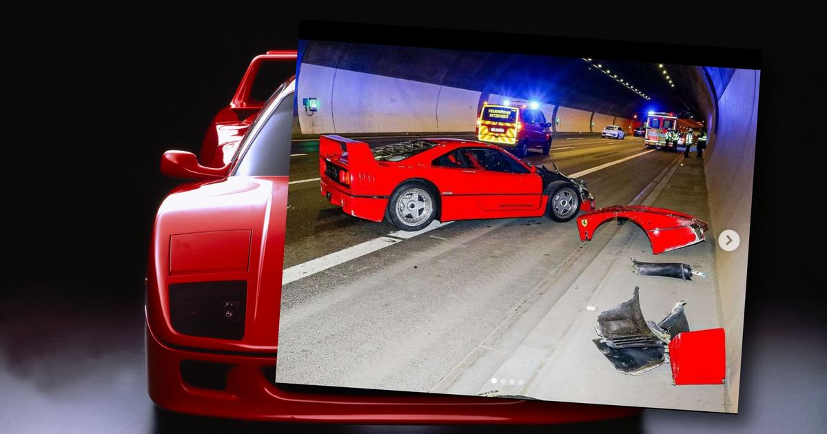  Wyjątkowe Ferrari F40 zostało rozbite. Za kierownicą 24-latek