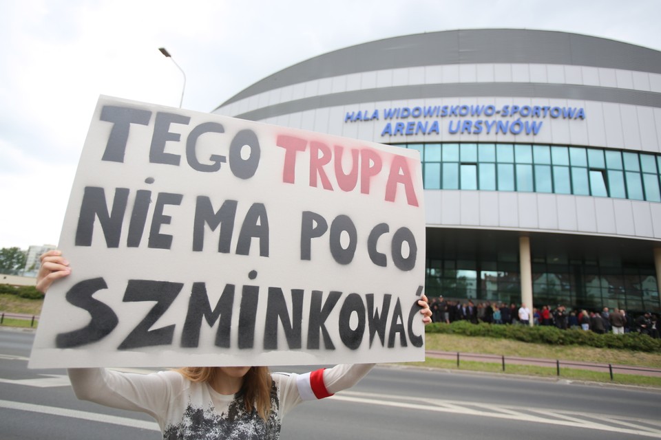 WARSZAWA PO KONWENCJA PRZECIWNICY PROTEST (pikieta)