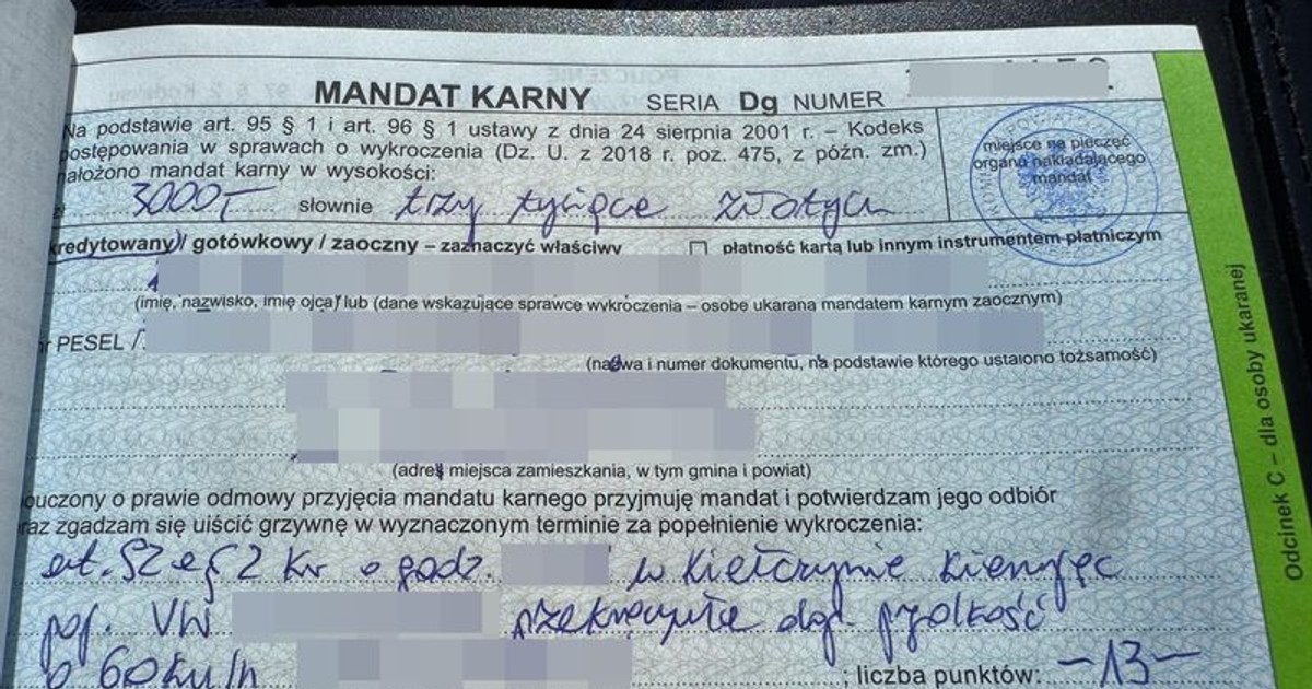 Kierująca pędziła, jakby ktoś ją gonił. Policjanci nie mieli litości