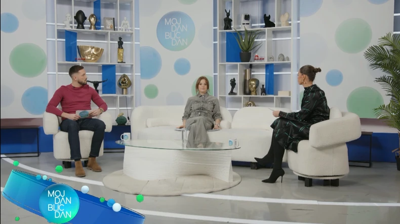 Slavica Ćukteraš kod Aleksandra Kojića i Sofije Spasojević u emisiji "Blic dan"