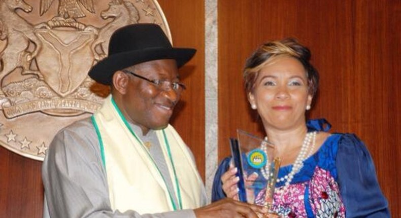 President Jonathan and Ibinabo Fiberesima Egbuka