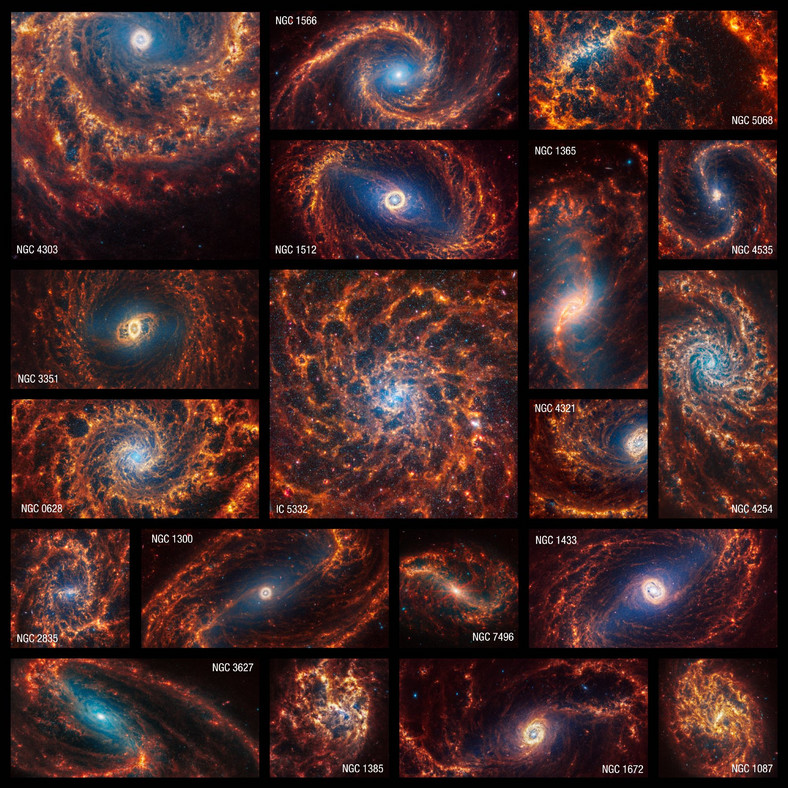Galaktyki spiralne na zdjęciach Teleskopu Jamesa Webba