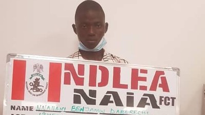 Drugs suspect intercepted by NDLEA operatives. [NAN]