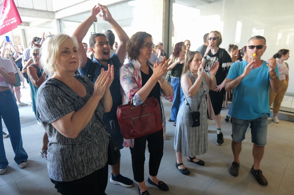 Protest ispred Palate pravde u Beogradu