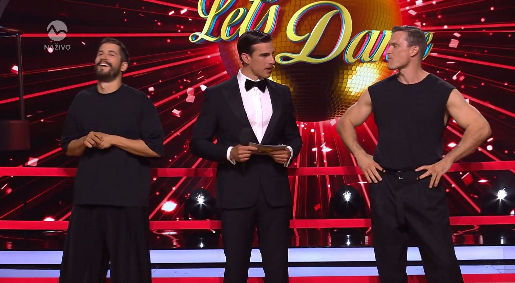 Deviate kolo 11. série tanečnej šou Let's Dance - Jakub Jablonský, Adam Bardy a Ján Koleník počas tanečného súboju o vstupenku do finále. 