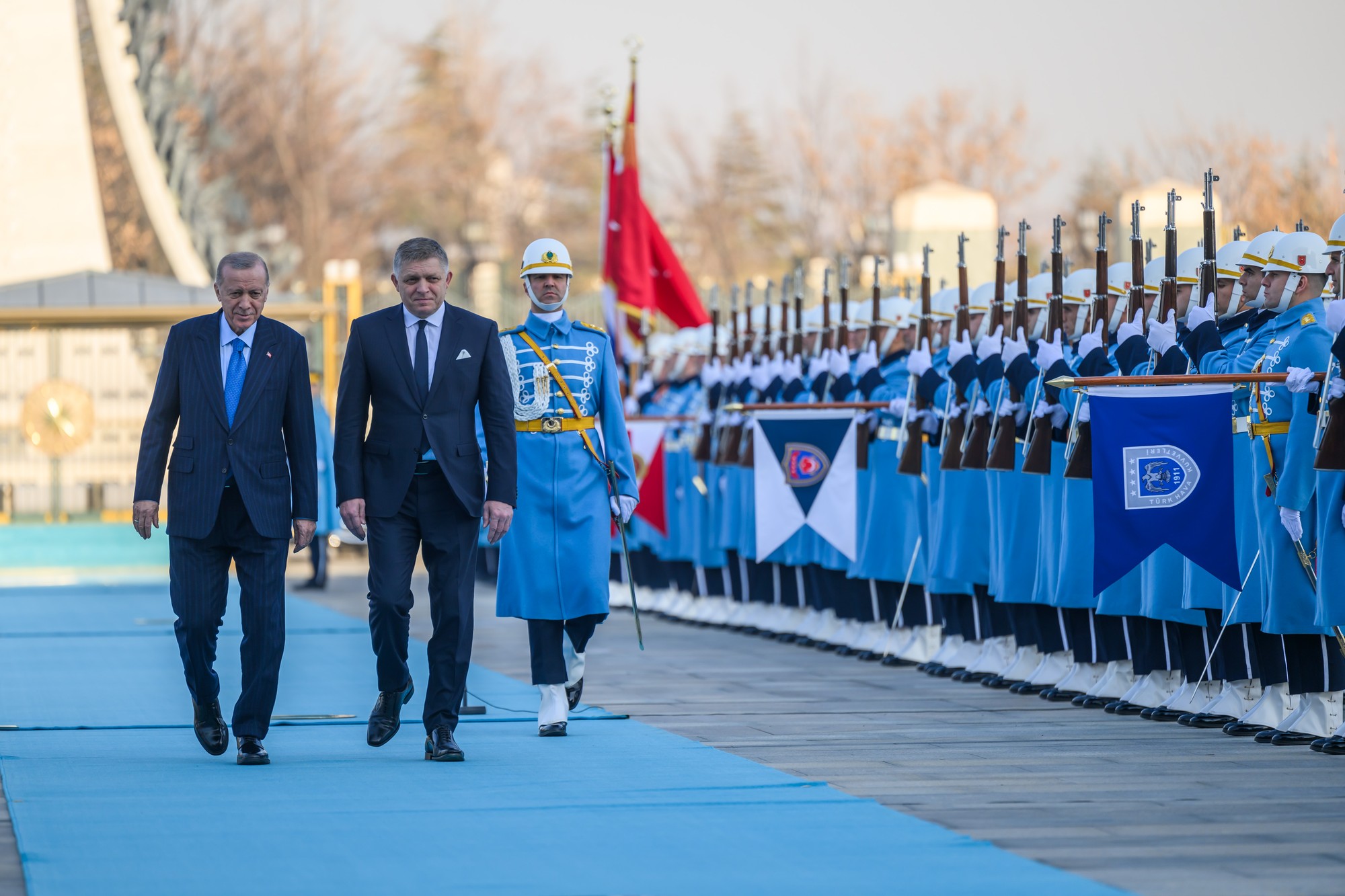 Predsedu vlády Roberta Fica prijal počas jeho oficiálnej návštevy prezident Tureckej republiky Recep Tayyip Erdogan.