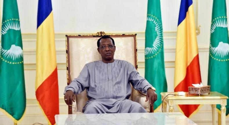 Chadian president Idriss Deby Itno, seen in December 2016, is supported by France and the United States, who need the cooperation of the Chadian military in the region in its fight against jihadists in Africa