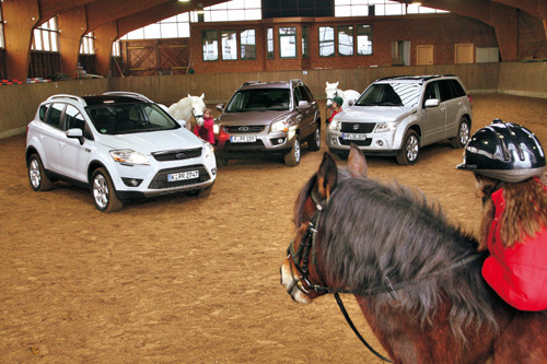 Ford Kuga kontra Suzuki Grand Vitara i Kia Sportage - Małe konie pociągowe