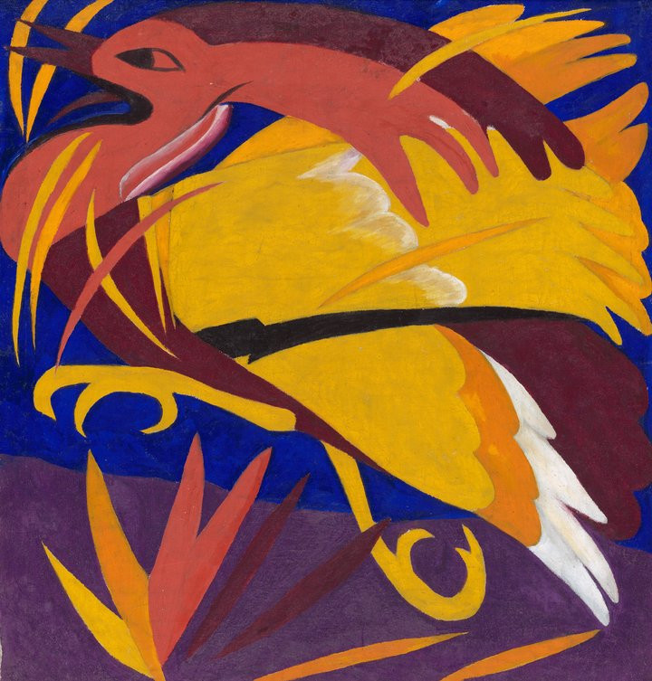 Natalia Gonczarowa, "The Phoenix (Harvest polyptych)" (1911)