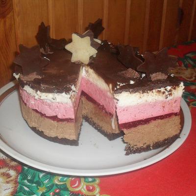 Csokis-málnás mousse torta