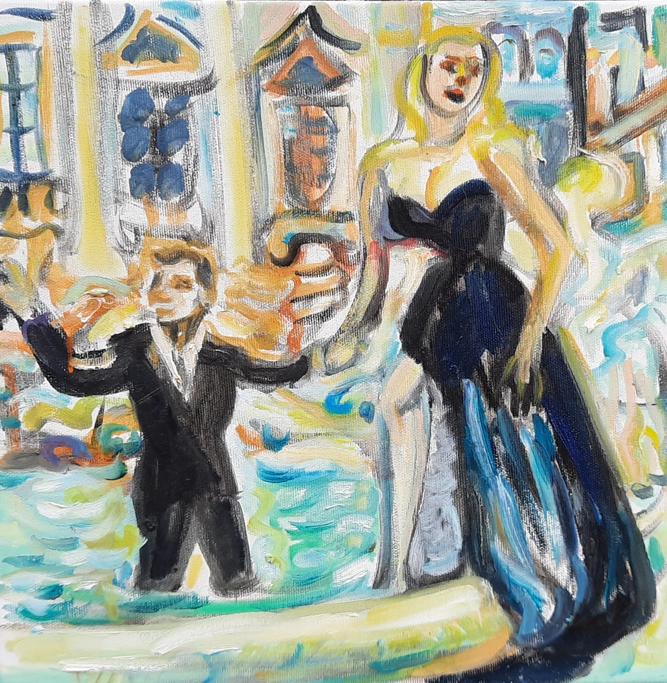 Fontana 1, 30x30 cm , ulje na platnu , 2021