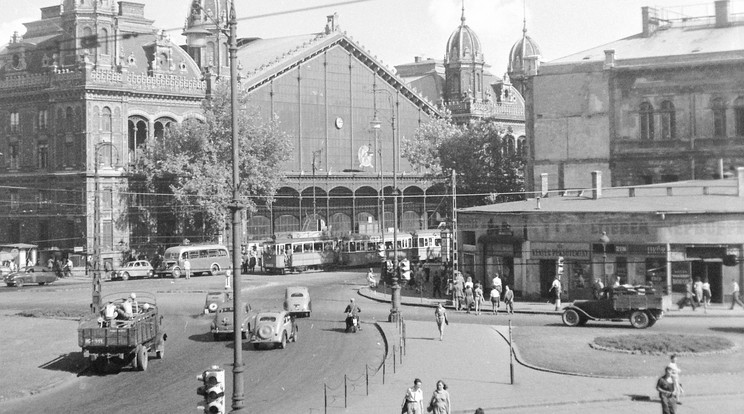 1953-ban így festett az idén már 144 esztendős pályaudvar / Fotó: Fortepan