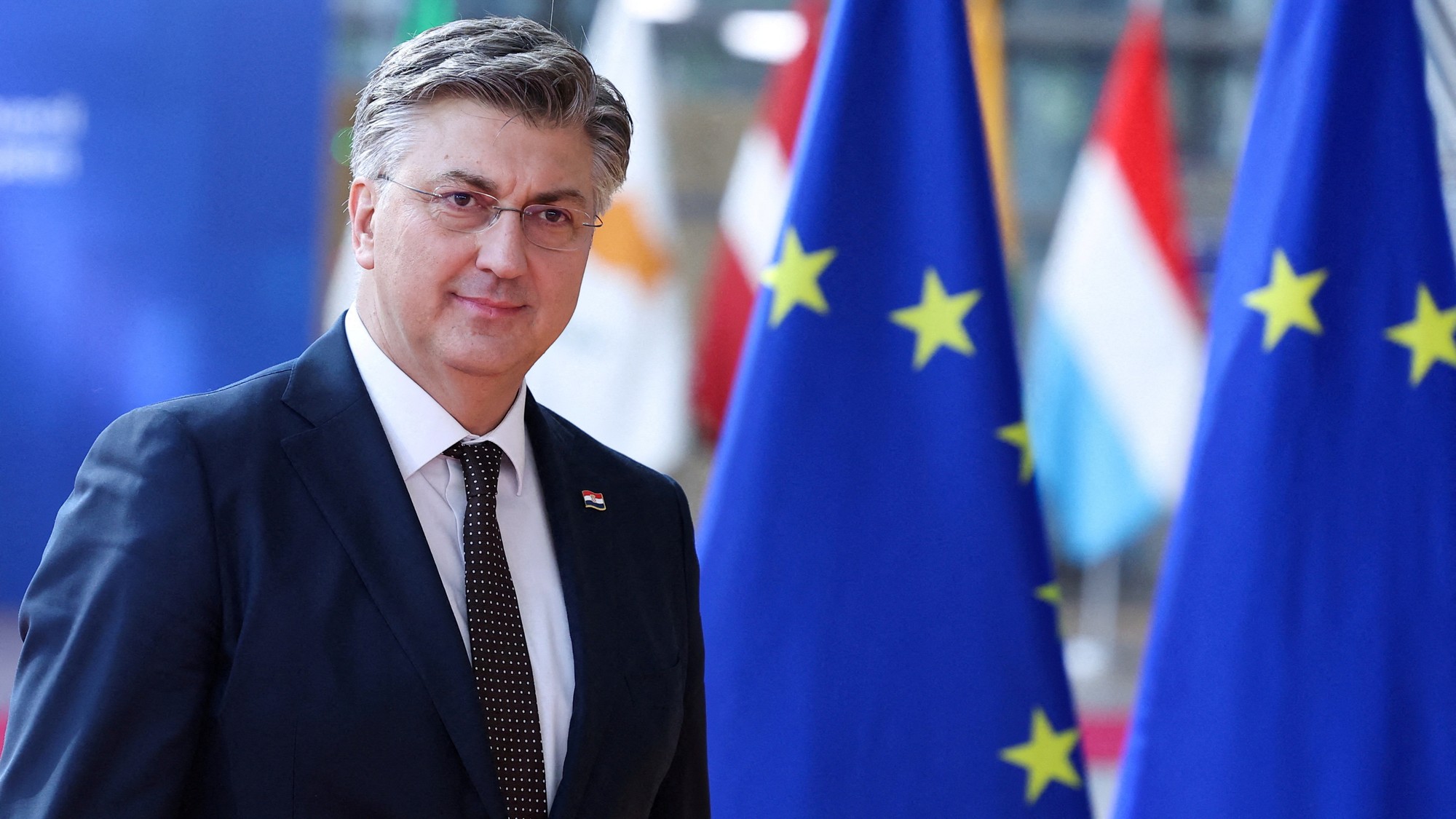 Chorvátsky premiér Andrej Plenkovič na summite v Bruseli.