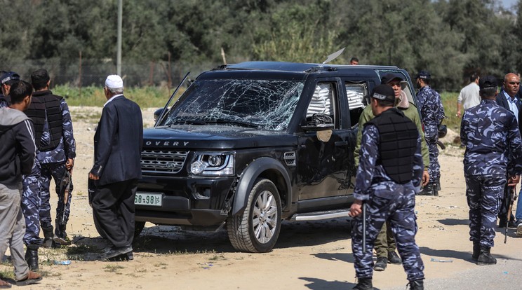 Rámi Hamdalláh kocsija közelében robbantottak / Fotó: AFP