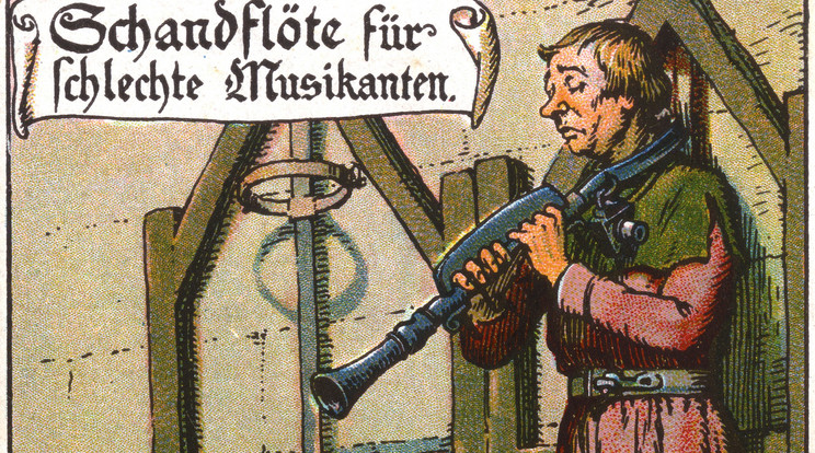 A korabeli német ábrázoláson jól látszik, hogy hogyan bánt a bámészkodó nép a szerencsétlen flótással / Fotó: Profimedia- Red Dot/flickr.com