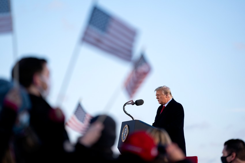 Donald Tramp na oproštajnoj ceremoniji u Merilendu