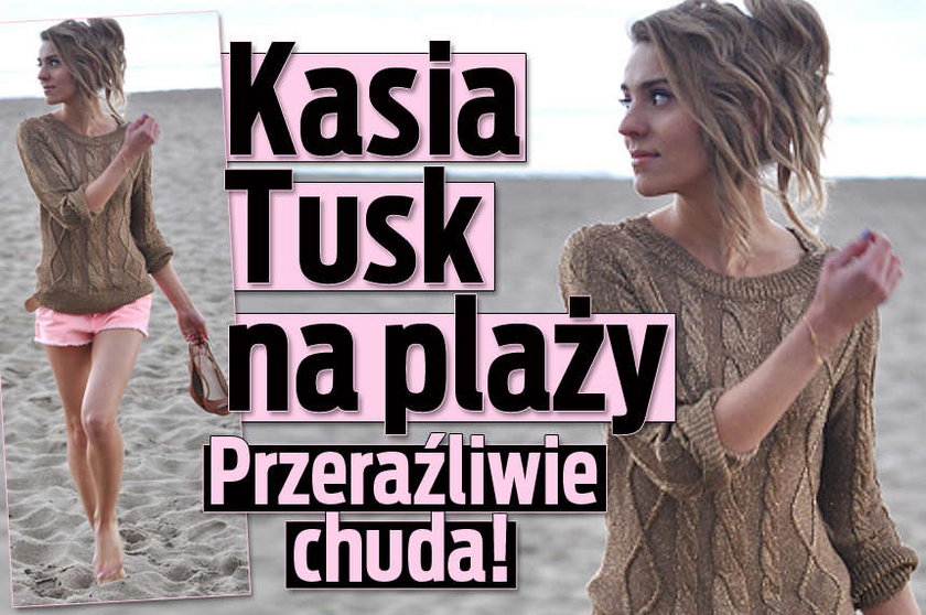 Kasia Tusk na plaży