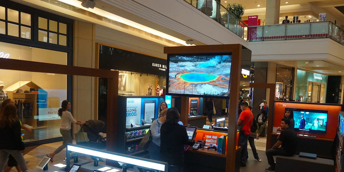 The Amazon pop-up store in San Francisco's Westfield Mall