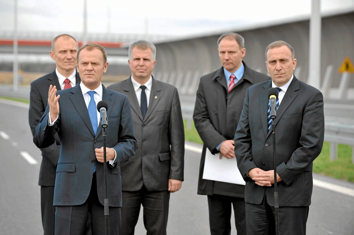 Donald Tusk, Jacek Protasiewicz i Grzegorz Schetyna
